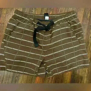 Men’s The North Face Brown Geometric Swim Trunks Size Large